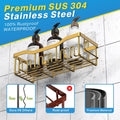 Shower Caddy 5 Pack,Adhesive Shower Organizer for Bathroom Storage&Home Decor&Kitchen,No Drilling,Large Capacity,Rustproof Stainless Steel