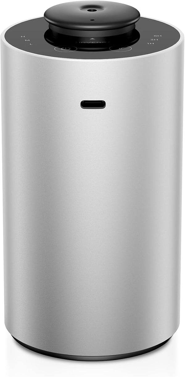 Waterless Essential Oil Diffuser for Home Aromatherapy Scent Diffusers with 3 Countdown Timer Settings or Timer-Off, 3 Mist Levels for Car Room