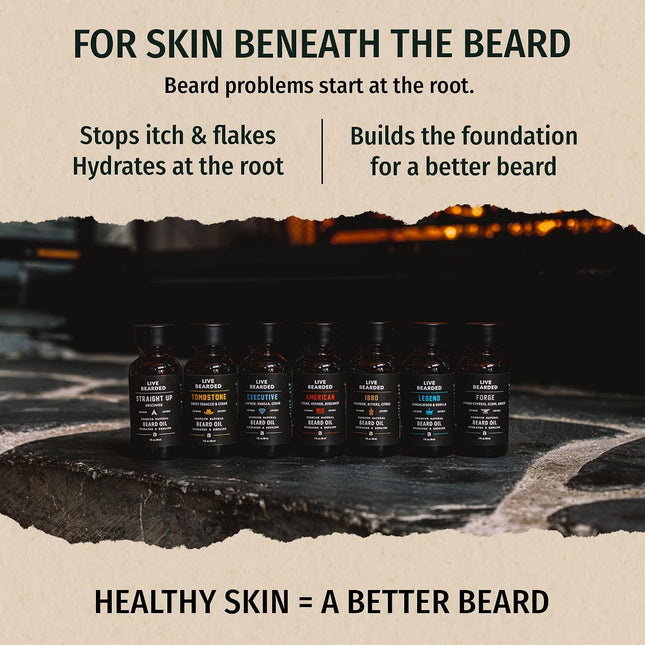 Live Bearded® Beard Oil, Executive, Cedar, Vanilla, 1 fl oz Leather, Vanilla, Ce