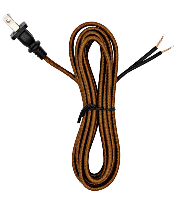 Creative Hobbies Rayon Cloth Covered Electric Lamp Cord with End Plug, Stripped 