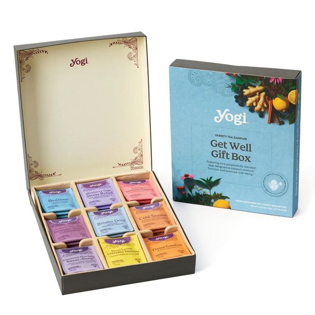 Organic Sampler Gift Box-5 Tea Bags per Flavor (45 Tea Bags)-Delicious Wellness 