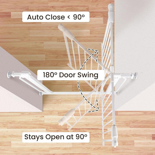 BalanceFrom Easy Walk-Thru Safety Gate for Doorways and Stairways with Auto-Close/Hold-Open Features, 30-Inch Tall, Fits 29.1-33.8 Inch Openings,