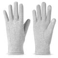 Women gloves cold weather touch screen glove warm fleece lining for driving cycling skiing One Size Gray
