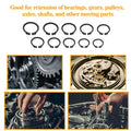 VIGRUE 315Pcs Snap Ring Shop Assortment Alloy Steel External Circlip Snap Retaining Clip Rings Set, 15 Sizes Black 315PCS