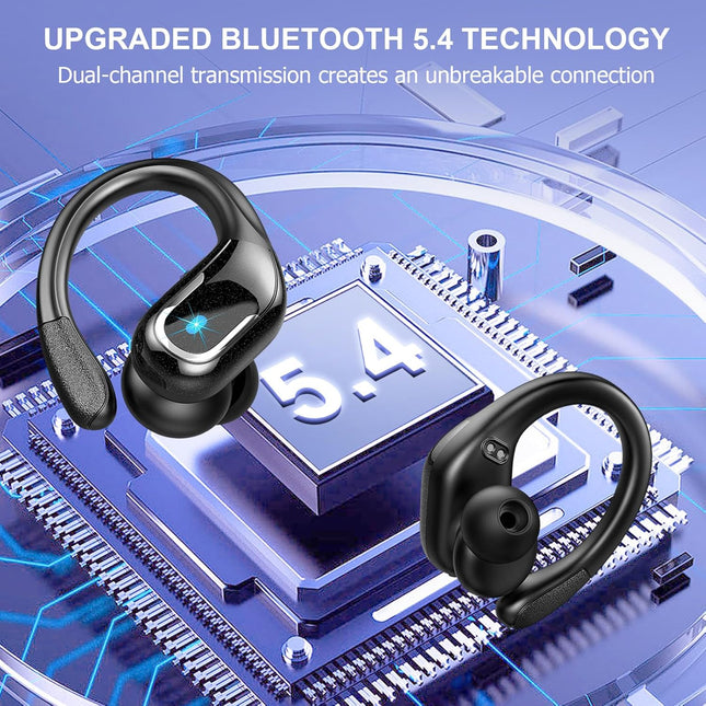 Wireless Earbud Bluetooth 5.4 Headphones 75Hrs Playtime, 2025 Bluetooth Earbuds Deep Bass Noise Cancelling Mic, over Ear
