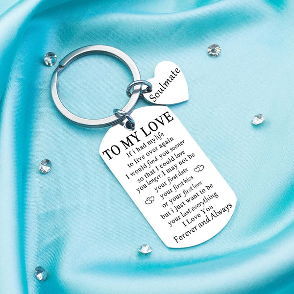 Soulmate Gifts for Women Soulmate Gift for Her to My Soulmates Keychain | Sweet Gift for Husband Romantic Anniversary Birthday Gifts for Wife Him Her