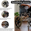 2 Pack Rollator Brake Cable Replacement, 41" Brake Cable for Folding Wheelchair Rollator, Universal Cable Drive Walker Parts (14 Pcs 1 Pair)
