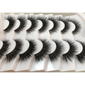 Pooplunch False Eyelashes Cat Eye Wispy Extensions Faux Mink Lashes Pack Short Natural Volume Fake Eyelash Strips 7 Pairs Pack Cat-Eye|9-15MM