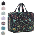 Everfun Travel Toiletry Bag with Hanging Hook and Leakproof Wet/Dry Compartments, Large Capacity Makeup Cosmetic Organizer for Women, 12x9x4.5