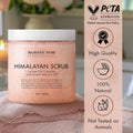 MAJESTIC PURE Himalayan Salt Body Scrub with Lychee Oil, Exfoliating Salt Scrub to Exfoliate & Moisturize Skin, Deep Cleansing - 10 oz Himalayan