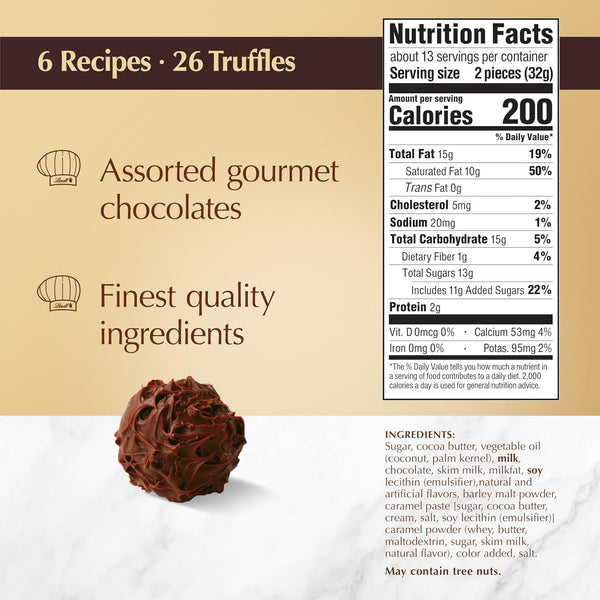 Lindt Gourmet Truffles Assorted Chocolate Candy Gift Box, 14.7 oz. Assorted 14.7 Ounce (Pack of 1)