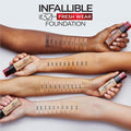 L'Oreal Paris Makeup Infallible up to 32 Hour Fresh Wear Lightweight Foundation, 411 Beige Ivory, 1 Fl Oz, Packaging May Vary