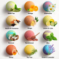 Luxury Bath Bombs for Women - Gift Set of 24 Bathbombs with Organic Essential Oils - Natural Vegan Soap for Moisturizing Fizzy Bubbles Green Tea,