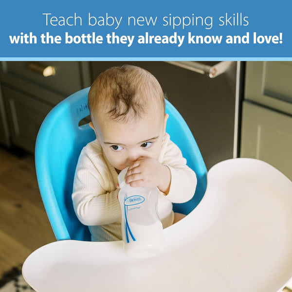 Dr. Brown's Options+ Wide-Neck Baby Bottle Silicone Sippy Spout, 6m+, 2-Pack Transitions Sippy Spout, 6m+ 2 Count (Pack of 1) Nipple