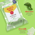 Burt'S Bees Aloe Vera Face Wipes, for Sensitive Skin, Soothing Makeup Remover & Facial Cleansing Towelettes, 30 Ct. (3-Pack)