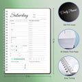 Work Planner - Daily & Weekly Spiral Planner with Hourly Schedules, to Do List, Tasks, Expense Tracker, Undated 7 Days Planner Start Anytime,