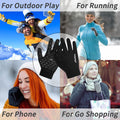 Achiou Winter Gloves for Men Women, 2 Pairs Touch Screen Texting Warm Running Gloves Thermal Soft Knit Lining, Elastic Cuff 1 Black/1 Black &