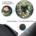 Hancynir Black Cat Mouse Pad, Cute Mouse Pads for Wireless Mouse Desk Accessories, Small Funny Mousepad with Non-Slip Rubber Base, Travel Mouse