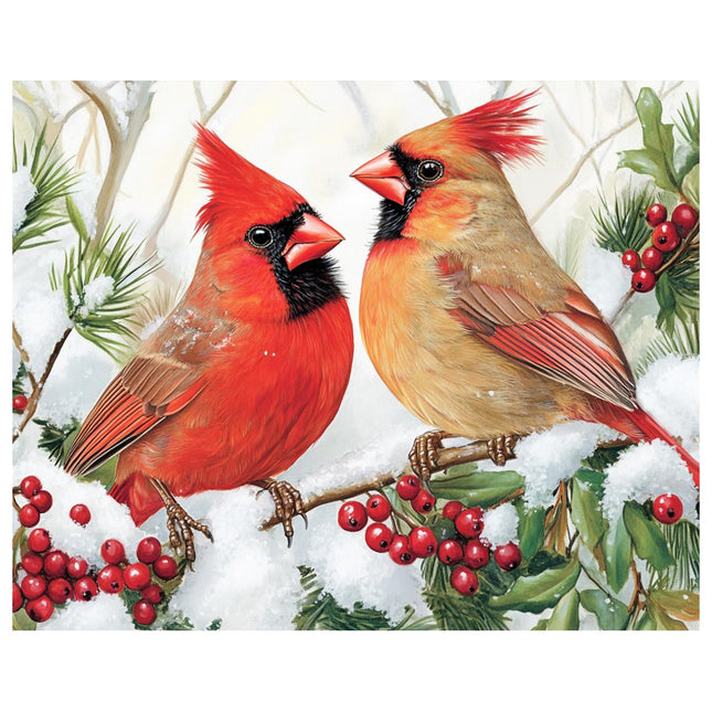 Hkejoi Christmas Paint by Numbers Kit for Adults - Cardinal Paint by Number for Beginners, Art Supplies for Gift, Home W