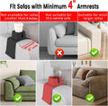 vodvob Couch Cup Holder, Anti-Spill Sofa Cup Holder Silicone Couch Coaster, Suitable for Sofa Recliner Armchairs, Gifts for Mom, Dad, Husband,