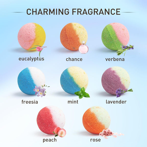 48 Natural & Organic Bath Bombs for Women and Kids, Rich in Essential Oils, Relaxation and Stress Relief, Bathbombs Gift Set for Mothers Day,