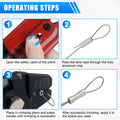 Fishing Crimping Tool Kit, High Carbon Steel Fishing Crimping Pliers Wire Rope Leader Crimping Tool with 500pcs Fishing Crimp Sleeves Beads Set, 4