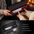 PAUDIN Nakiri Knife - 7" Razor Sharp Meat Cleaver and Vegetable Kitchen Knife, High Carbon Stainless Steel, Multipurpose Asian Chef Knife for Home