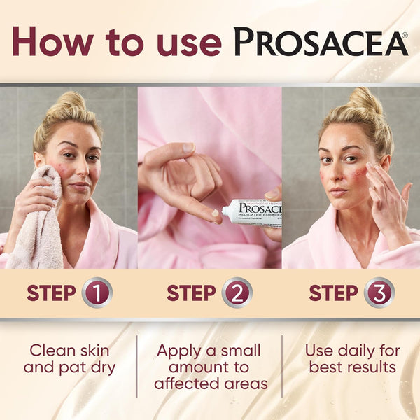 Prosacea - Medicated Rosacea Treatment for Face - Heals Rosacea Symptoms of Redness, Pimples and Irritation - Fragrance Free - 0.75 oz Pack of 1