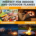 Fire Starter - Natural Pine Fire Starters for Fireplace, Campfires, Grill, Wood & Pellet Stove, Chimney, Fire Pit, BBQ, Smoker - 60 Pack W/10 Min
