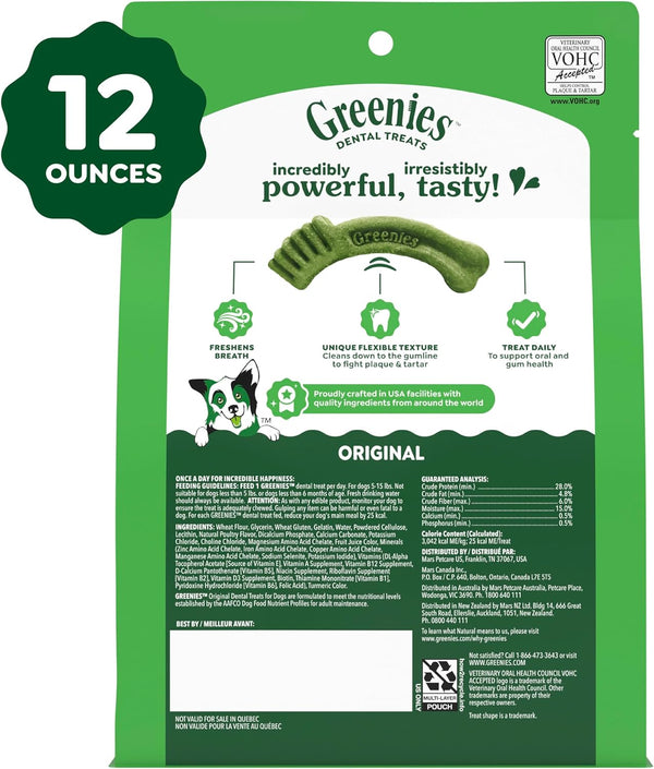 Greenies Teenie Original Natural Dental Dog Treats, Chicken, 43 Count | Clinically-proven, veterinarian-recommended, 47% less tartar & 40% less