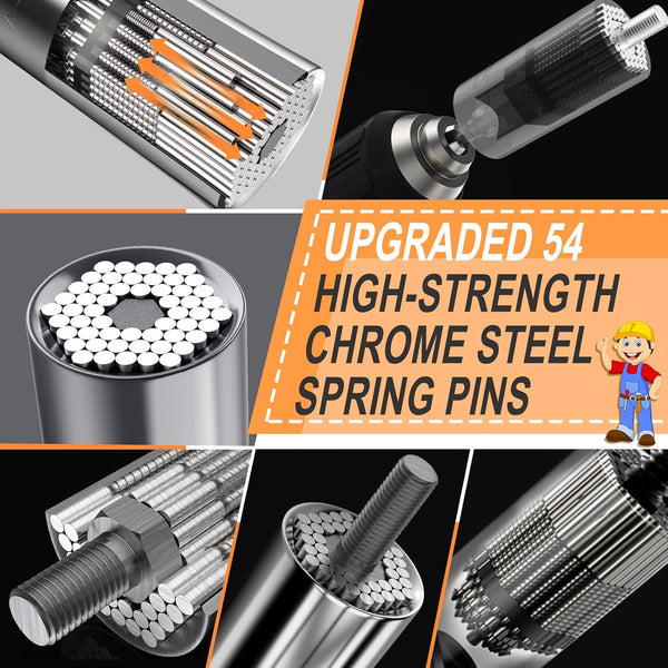 Stocking Stuffers for Men Super Universal Socket Tools Gifts for Men A-Universal Socket(Silver)
