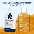 Healthycell REM Sleep Aid Liquid Gel Supplement for Adults - 30 Gel Packs | Extra Strength, Deep Sleep Supplement with Melatonin, Magnesium,