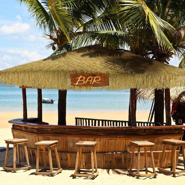 Hoolerry 2 Pcs 40 in X 20 Ft Mexican Straw Roof Thatch Artificial Palm Thatch Rolls Duck Blind Grass Palapa Thatch Roofing Blinds Tiki Hut Thatch