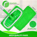 Reusable Microfiber Mop Pads Compatible with Swiffer Sweeper, 3 Pack Dry Sweeping Cloths & Wet Mopping Cloths, Washable Pads for Hardwood Floor