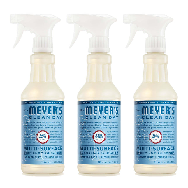 MRS. MEYER'S CLEAN DAY All-Purpose Cleaner Spray, Rain Water, 16 Fl. Oz - Pack o