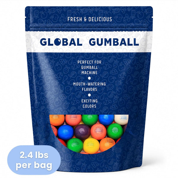 Gumballs for Gumball Machine - 1 Inch Large Gumballs - King Gumballs in Bulk - 2.4 Lb Gumball Machine Refills - 140 Pcs Giant Gumballs - Bulk Gum