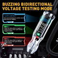 Upgraded Buzzer Automotive Test Light, DC 3-72V Heavy Duty Digital LED Circuit Tester with Voltmeter & Dual Color Polarity Indicate Light,