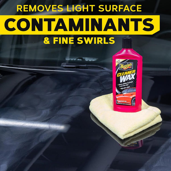 Meguiar’s Cleaner Wax, Liquid Car Wax For Diy Drivers & Detailers—Cleans, Polishes And Protects; Use On Exterior Paint And Clear Coat Surfaces On