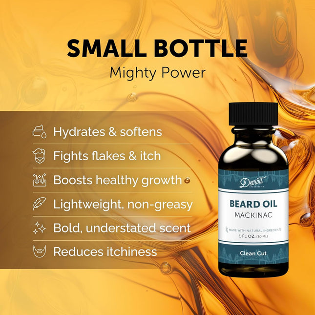 Detroit Grooming Beard Oil | Hydrating & Nourishing Formula Ã¢ÂÂ¢ Mackinac Scen