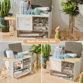 QIYVLOS Desk Organizer with 3 Drawer, Multi-Functional Pencil Pen Holder for Desk, Desk Organizers and Storage with 8 Compartments, Desktop