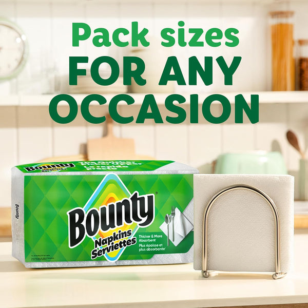 Bounty Paper Napkins, White, 200 Count, Packaging may vary 200 Count (Pack of 1)