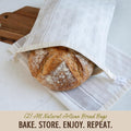 Nectar & Nest Reusable Bread Bags for Homemade Bread (2 Pack) - XL Cotton Beeswax Bags, Sourdough Bag, Beeswax Bag, Sourdough Storage