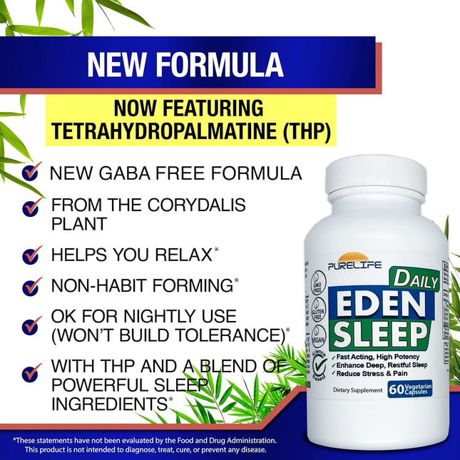Eden Daily Sleep [New GABA Free Formula] Ã¢ÂÂ Fall Asleep Faster, Relax Your M