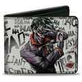 Buckle-Down Wallet Joker Brilliant-twisted-insane-mad Psycho Pose/cards Accessory 4.0" x 3.5" Multicolor