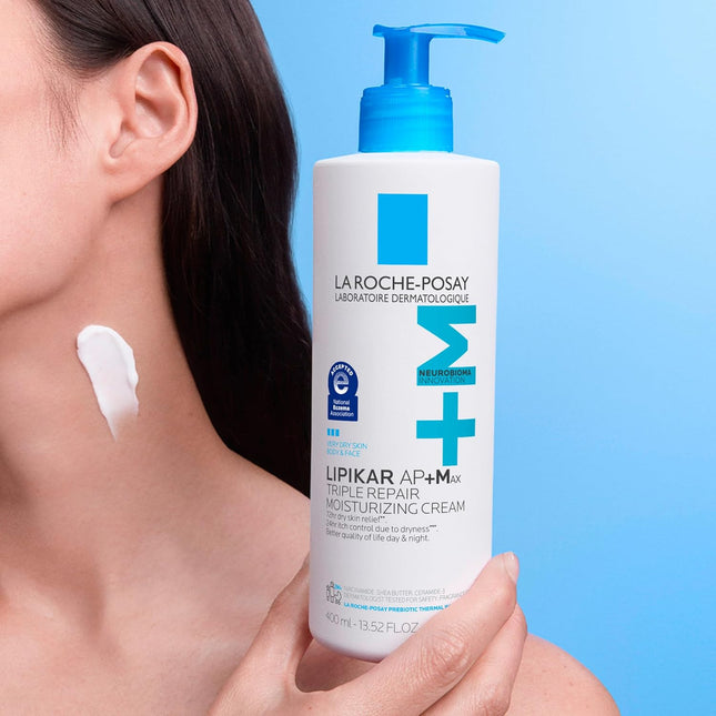La Roche-Posay Lipikar AP+MAX Triple Repair Moisturizing Body Cream | Face & Body Lotion for Dry Skin with Shea Butter &