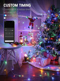 BrizLabs Smart Christmas Lights, 115FT 300 LED Color Changing String Lights | Warm White & Multicolor Fairy Lights; App & Voice Control WiFi Mini