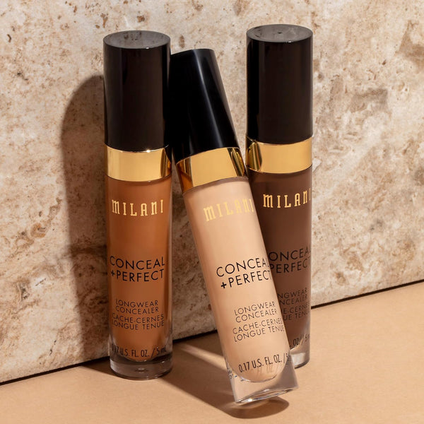 Milani Conceal + Perfect Longwear Concealer - Light Nude (0.17 Fl. Oz.) Vegan, Cruelty-Free Liquid Concealer - Cover Dark Circles, Blemishes &