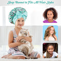 2 PCS Kids Bonnets for Girls, Silk Bonnet for Kids, Satin Bonnet for Sleeping, Baby Toddler Tie Bonnet Sleep Cap Set C