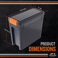 Traeger Grills BAC637 Stay Dry Pellet Storage Bin with Locking Lid, 22Lb Capacity Wood Pellet Container with Flavor Stickers, Stackable Design,