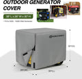 Porch Shield Waterproof Universal Generator Cover 38 x 28 x 30 inch - for Most Generators 5500-15000 Watt, Gray Gray 38''(L) x 28''(W) x 30''(H)
